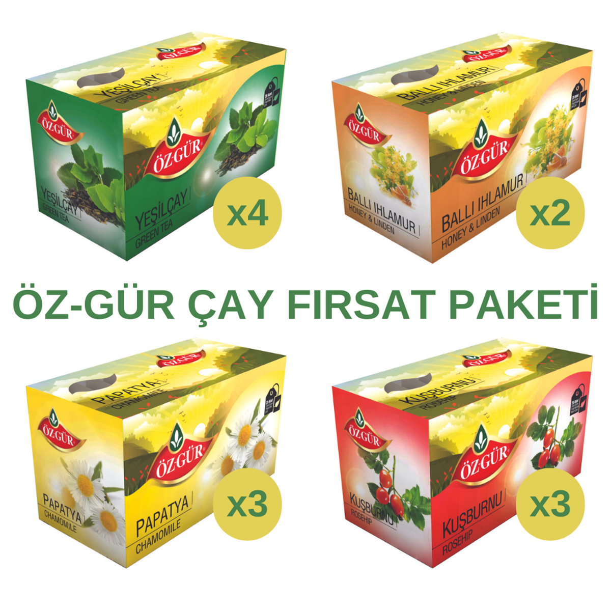 ÖZGÜR 20′li Karışık Bitki Meyve Çayları (Fırsat3)